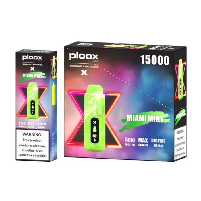 Ploox Me 15000 Portable Hookah Vape – sleek design, 15,000 puffs, bold hookah flavors, available at One Stop Smoke Shop, the best smoke shop in Houston.