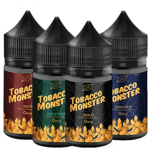 TobaccoMonster100ml0mg Tobacco Monster E-Liquid premium tobacco vape juice available at One Stop Smoke Shop Houston.
